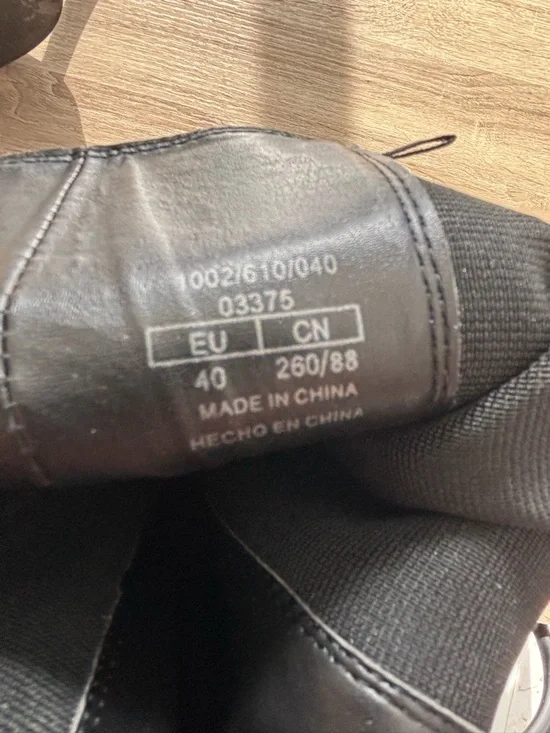 Zara Black Chunky Lug Sole Knee-High Boots - Picture 9 of 9